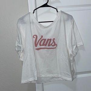 Vans Off the Wall White Cropped Tee